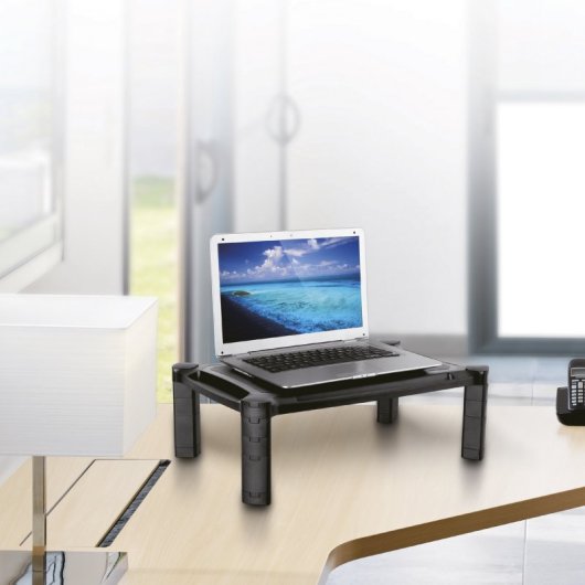 Aisens Soporte Elevador XL Para Monitor/Portátil Negro