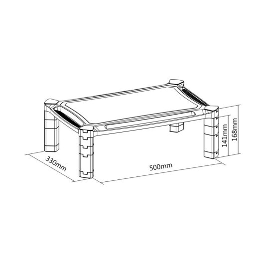 Aisens Soporte Elevador XL Para Monitor/Portátil Negro
