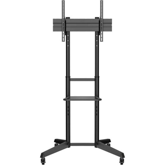 AISENS ECO Bodenständer mit Rad, DVD-Tablett für Monitor/TV 50 kg von 37–70, Schwarz