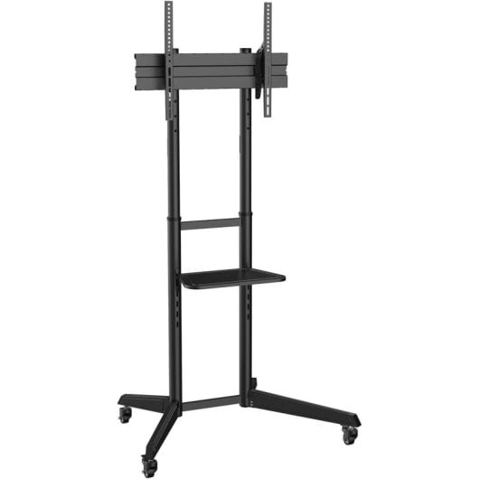 AISENS ECO Bodenständer mit Rad, DVD-Tablett für Monitor/TV 50 kg von 37–70, Schwarz