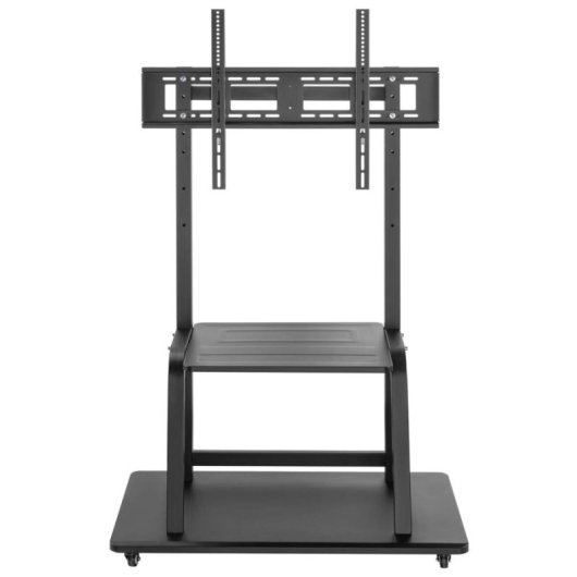 AISENS ECO pied au sol avec roulettes, plateau DVD pour moniteur/TV 150Kg de 37-100, Noir