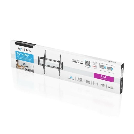 Aisens Soporte de Pared Eco Inclinable para Monitor/TV 160Kg de 60-120" Negro