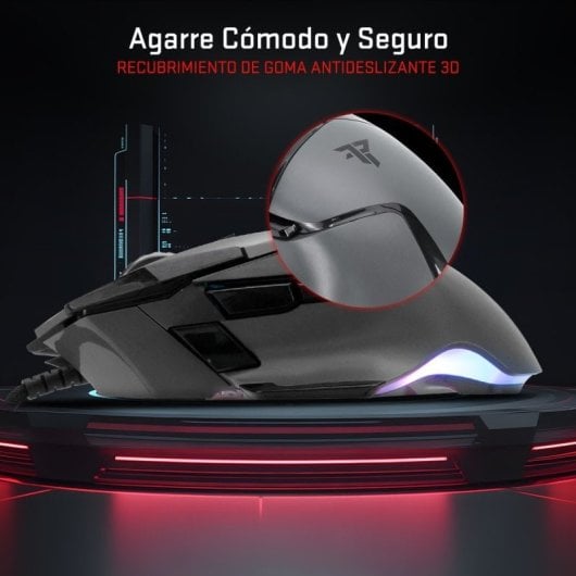 Tempest Phantom Strike Black Edition Gaming-Maus 12.800 DPI Grau
