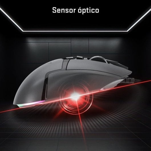 Tempest Phantom Strike Black Edition Gaming-Maus 12.800 DPI Grau