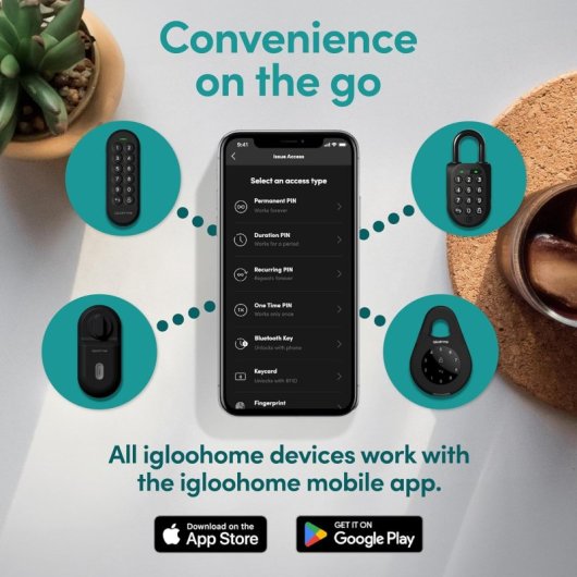 Igloohome Retrofit Lock Cerradura de Puerta Inteligente Negra
