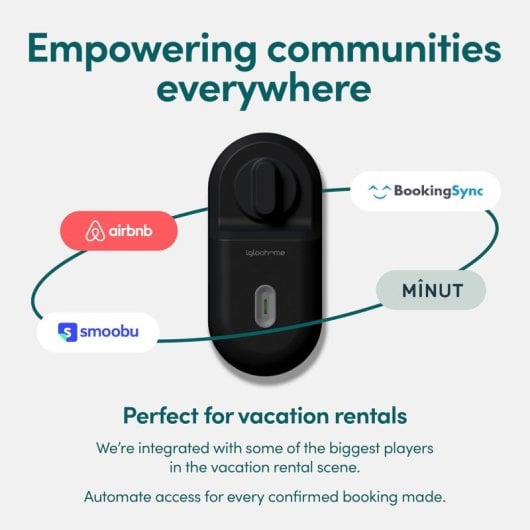Igloohome Retrofit Lock + Keypad Cerradura de Puerta Inteligente Negra