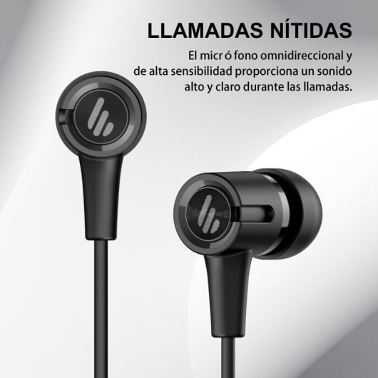 Edifier P205 Auriculares con Cable, Micrófono y Control en Línea Negro