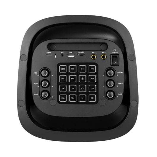 Phoenix Rumbleboss Enceinte Bluetooth Karaoké Portable 80W RMS Noir