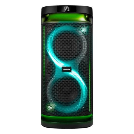 Phoenix Rumbleboss Enceinte Bluetooth Karaoké Portable 80W RMS Noir