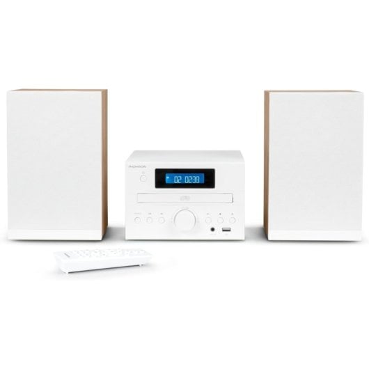 Thomson MIC121BT Mini chaîne Bluetooth 50 W avec radio CD/MP3/USB Blanc