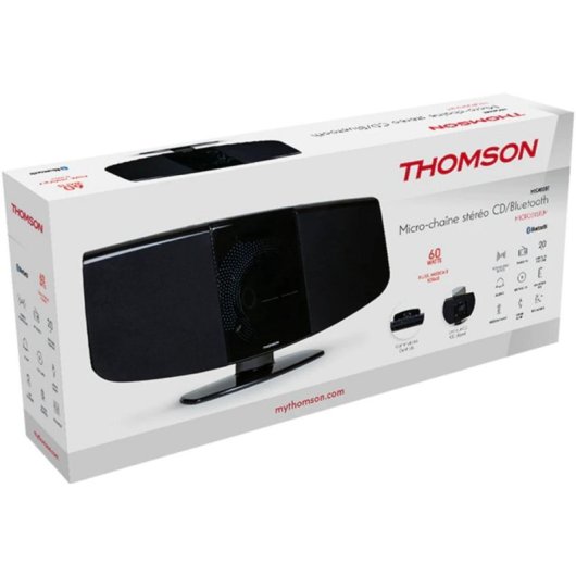 Micro Systeem Thomson MIC400BT 10W RMS Bluetooth Radio CD USB Zwart