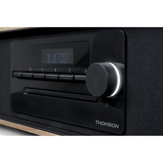 Thomson MIC300IBT Radio CD Bluetooth 60 W MP3/USB con Carga Inalámbrica Negra