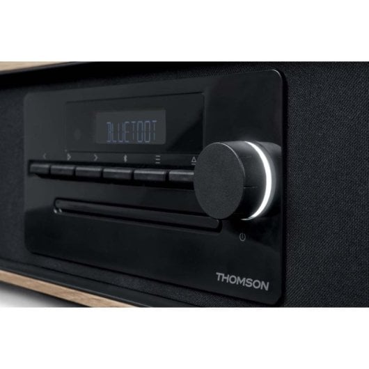 Thomson MIC300IBT Radio CD Bluetooth 60 W MP3/USB con Carga Inalámbrica Negra