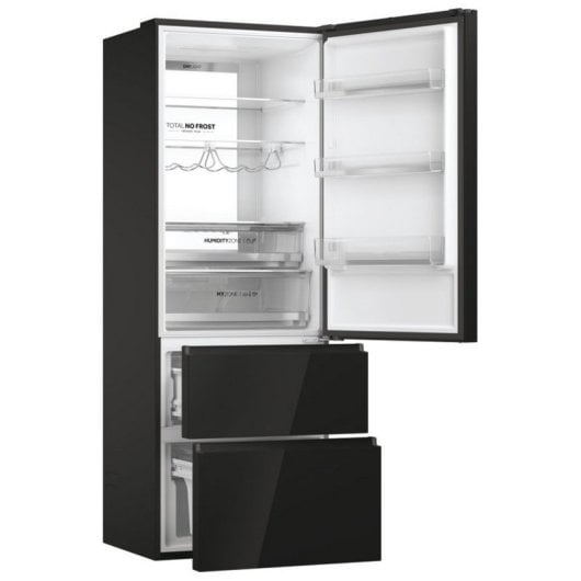 Haier 3D 70 Series 7 HTW7720DNGB Frigorífico Combi D Cristal Negro