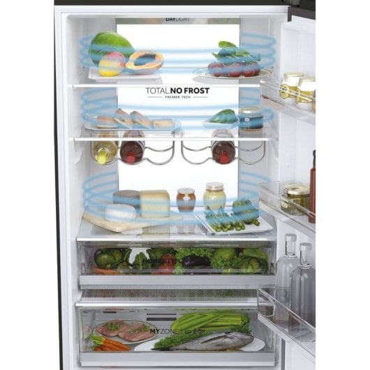 Haier 3D 70 Series 7 HTW7720DNGB Frigorífico Combi D Cristal Negro