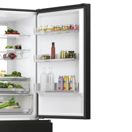 Haier 3D 70 Series 7 HTW7720DNGB Frigorífico Combi D Cristal Negro