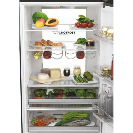 Haier 3D 70 Series 7 HTW7720DNGB Frigorífico Combi D Cristal Negro