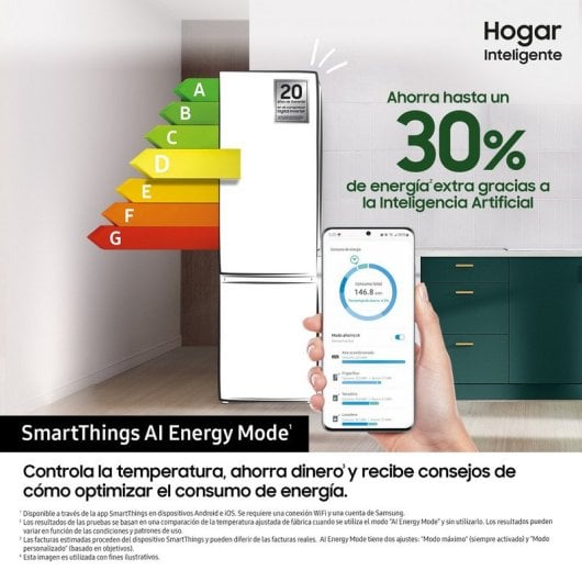 Samsung RB34C600DWW/EF Frigorífico Combi D Blanco