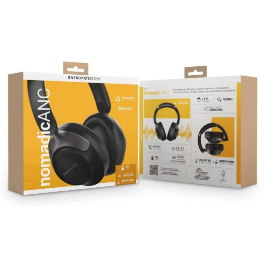 Energy Sistem Nomadic ANC Casque Bluetooth sans fil avec suppression du bruit Noir