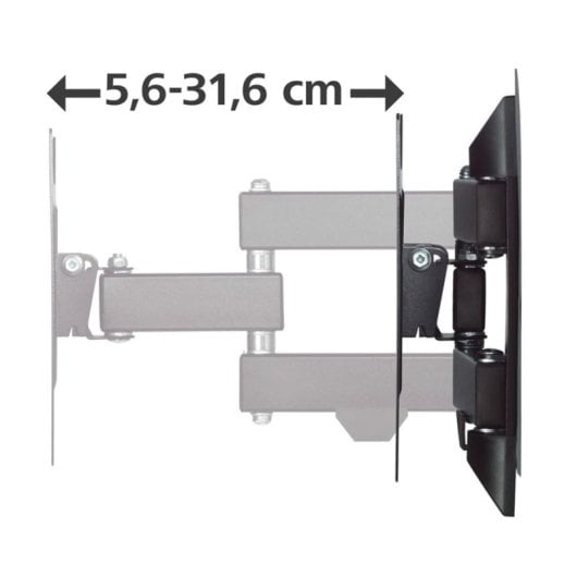 Hama 00220822 Supporto TV da parete girevole e inclinabile per TV da 19-48" fino a 20 kg Nero