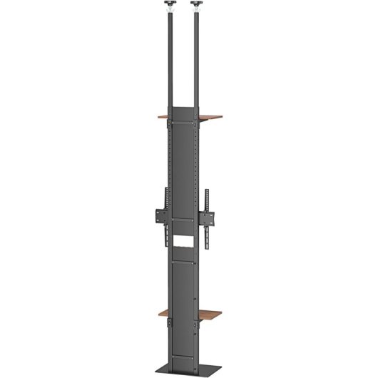 Kimex Supporto da Pavimento a Soffitto con Altezza Regolabile 200-260 Cm per Schermi 32-65" Max 40Kg
