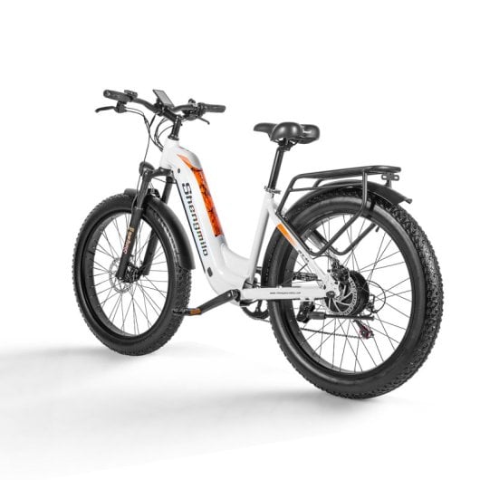 Shengmilo MX06 Bicicleta Eléctrica para Mujer 500W 48V/17.5Ah Autonomía 60Km Fat Wheel 20"x3" Blanca