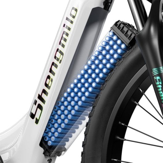 Shengmilo MX06 Bicicleta Eléctrica para Mujer 500W 48V/17.5Ah Autonomía 60Km Fat Wheel 20"x3" Blanca