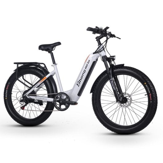 Shengmilo MX06 Bicicleta Eléctrica 500W 48V 17.5Ah Autonomía 60Km con Pantalla LCD Blanca