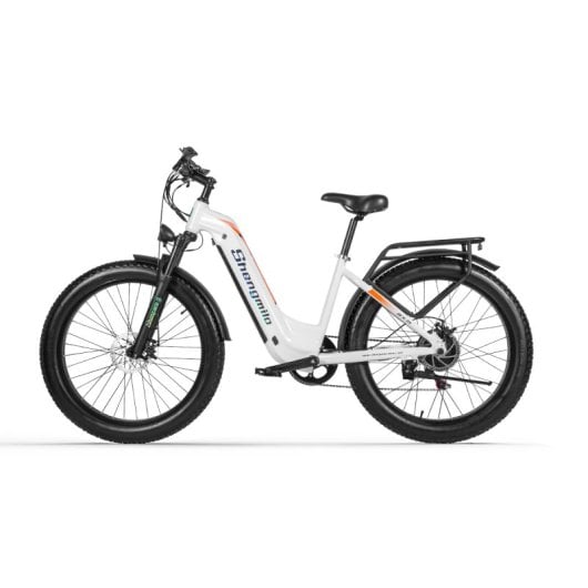 Shengmilo MX06 Bicicleta Eléctrica 500W 48V 17.5Ah Autonomía 60Km con Pantalla LCD Blanca