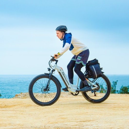 Shengmilo MX06 Bicicleta Eléctrica 500W 48V 17.5Ah Autonomía 60Km con Pantalla LCD Blanca