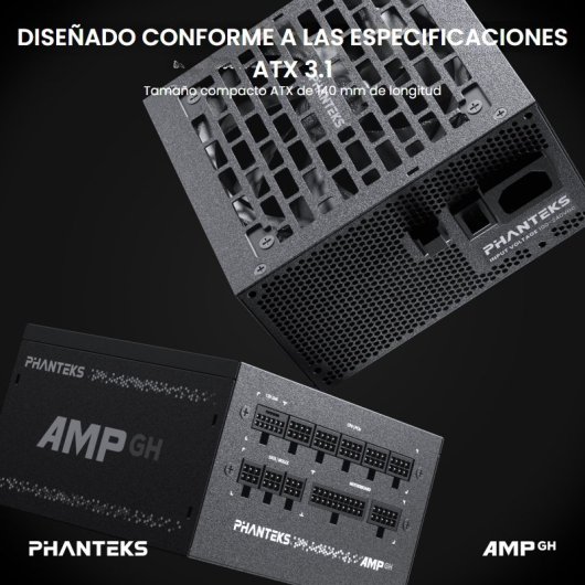 Phanteks AMP GH Fonte de Alimentação 850W 80 Plus Gold Modular Preta