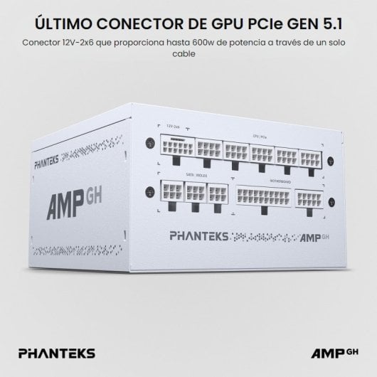 Phanteks AMP GH Fonte de Alimentação 850W 80 Plus Gold Modular Branca