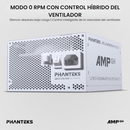 Phanteks AMP GH Fonte de Alimentação 850W 80 Plus Gold Modular Branca