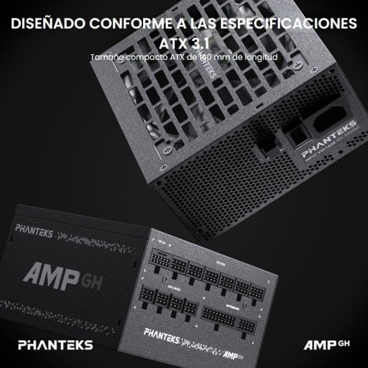 Phanteks AMP GH Fonte de Alimentação 1000W 80 Plus Platinum Modular Preta
