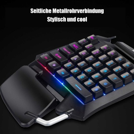 Kinsi G92 Teclado Monomanual de 35 Teclas con Reposamanos
