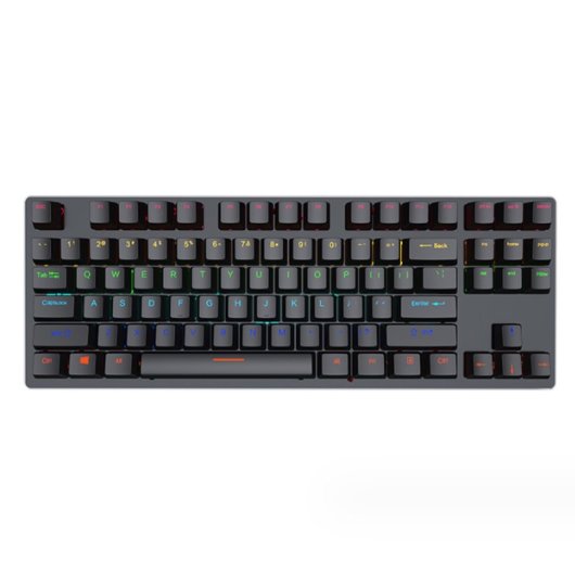 Kinsi K550 Teclado de 87 Teclas Flotantes con Iluminación Ajustable Negro Qwerty USA