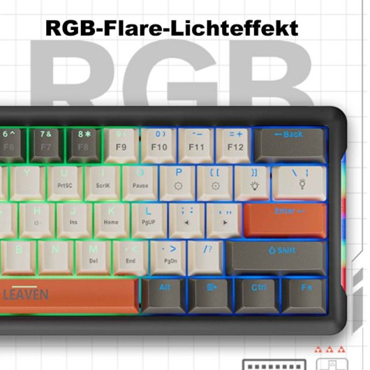 Kinsi K610 Teclado Gaming de 61 Teclas Programables Gris Qwerty USA