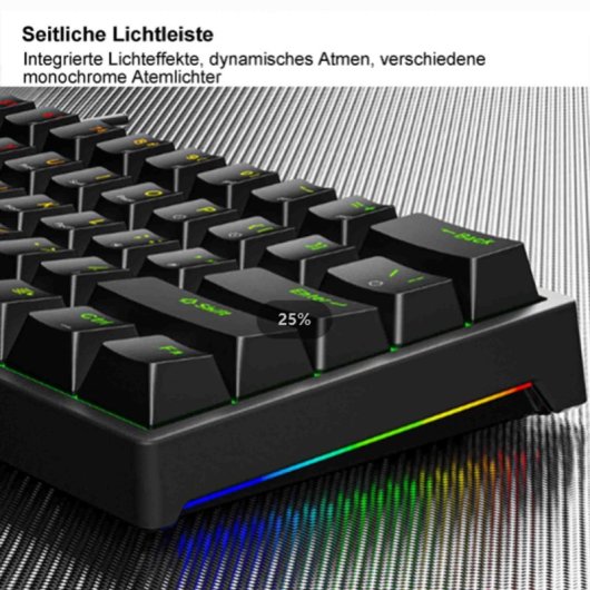 Kinsi K620 Teclado Mecánico con Iluminación RGB Negro Qwerty USA