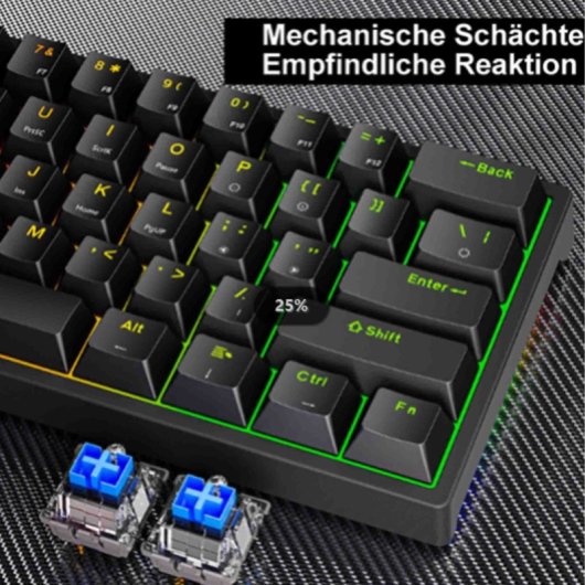 Kinsi K620 Teclado Mecánico con Iluminación RGB Negro Qwerty USA