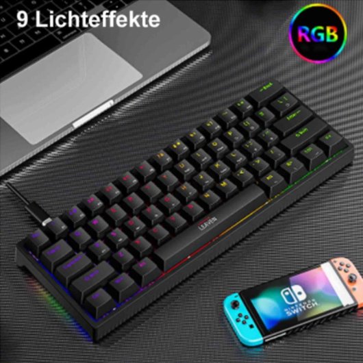Kinsi K620 Teclado Mecánico con Iluminación RGB Negro Qwerty USA