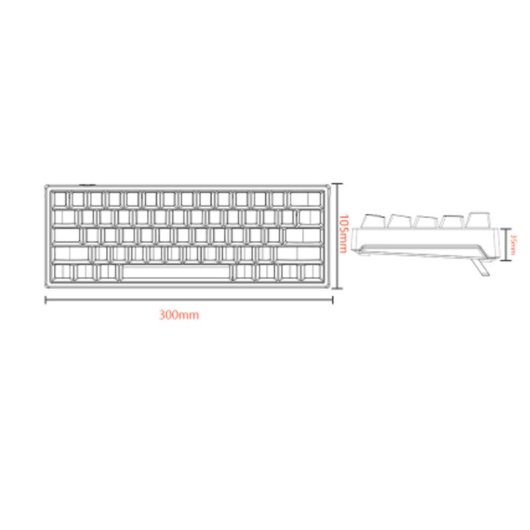 Kinsi K620 Teclado Mecánico con Iluminación RGB Negro Qwerty USA