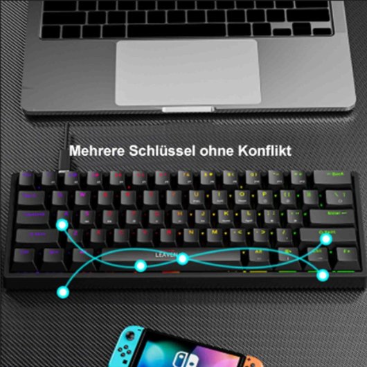 Kinsi K620 Teclado Mecánico con Iluminación RGB Blanco Qwerty USA