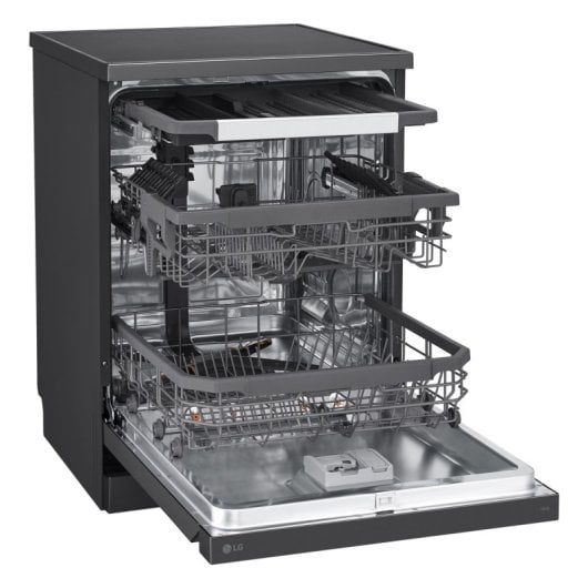 LG DF365FMS.ABMQEES Lavavajillas Capacidad 14 Cubiertos B Negro