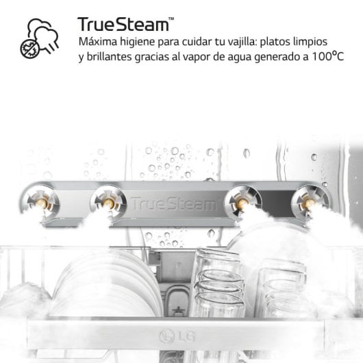LG DF365FMS.ABMQEES Lavavajillas Capacidad 14 Cubiertos B Negro