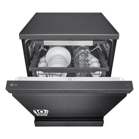 LG DF365FMS.ABMQEES Lavavajillas Capacidad 14 Cubiertos B Negro
