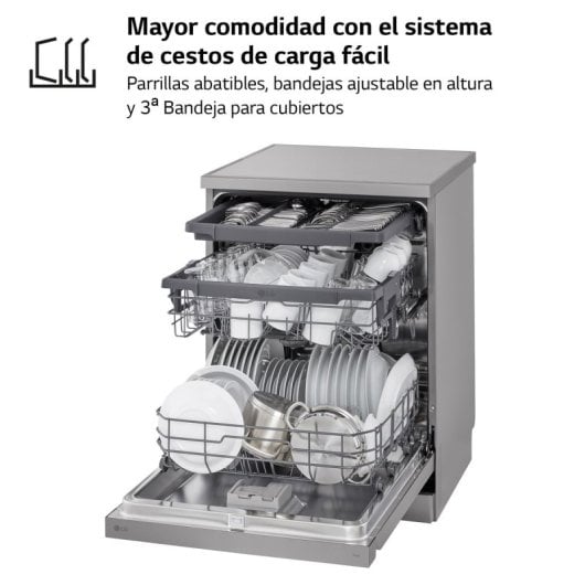 LG DF243FV.APYQEES Lavavajillas Capacidad 14 Cubiertos D Inox