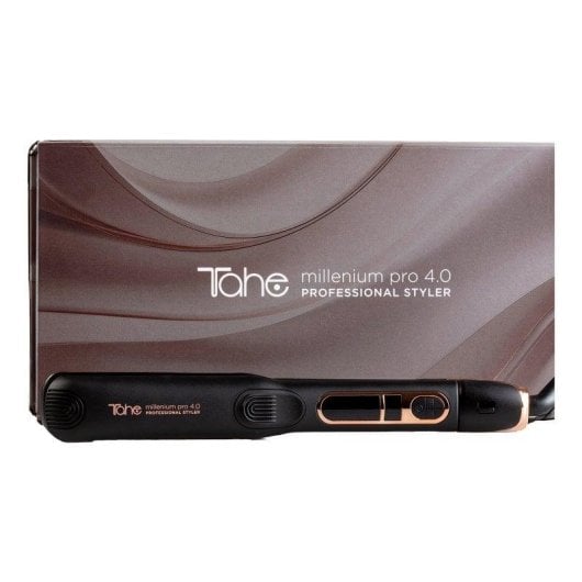 Prancha de Cabelo Cerâmica Tahe Millenium Pro 4.0 230ºC Temperatura Regulável Iónica Desligamento Automático Preto