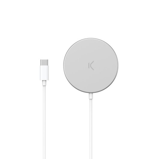 Ksix MagniBoost Cargador Inalámbrico Compatible Apple Magsafe con Wireless Charging 2.0 Blanco