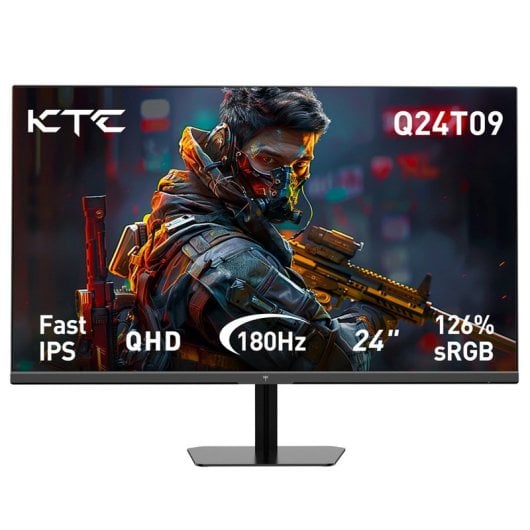 KTC Q24T09 Monitor Gaming 24" LED IPS QHD 180Hz FreeSync/G-Sync Compatible
