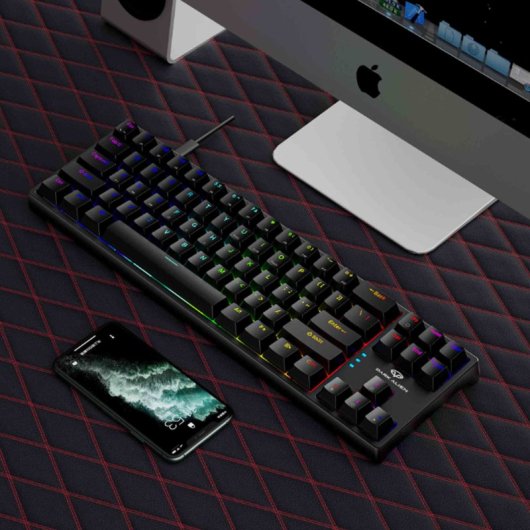 Kinsi K710 Teclado Gaming de 71 Teclas y Luces RGB Negro Qwerty USA